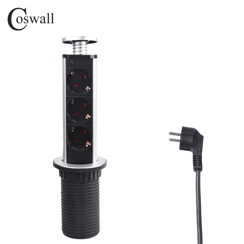 COSWALL Kéo Bật Lên 3 Ổ Cắm 2  - đánh giá và giá Pop Display Shelf