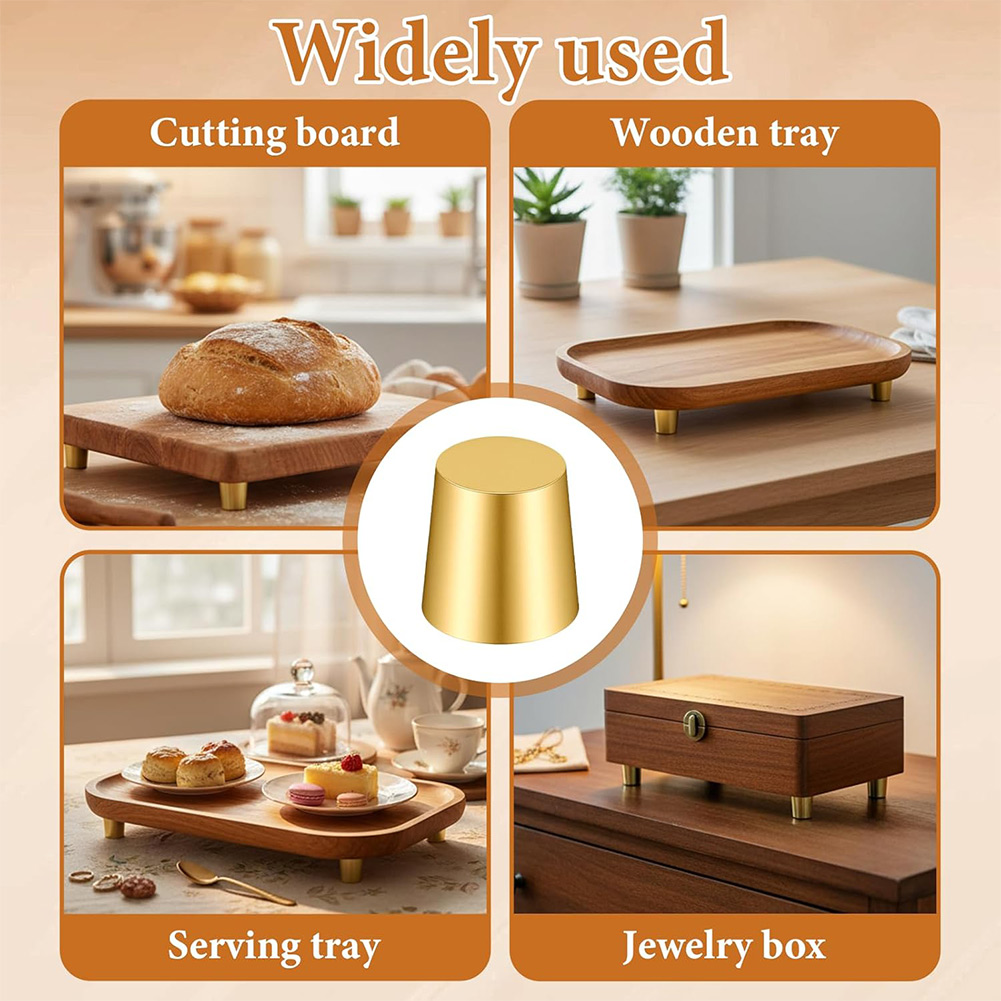 4pcs Brass Cutting Board Feet  - đánh giá và giá Display Risers Set